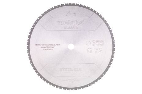 METABO Sägeblatt 355 x 25,4 mm - 72 Zähne 628669000