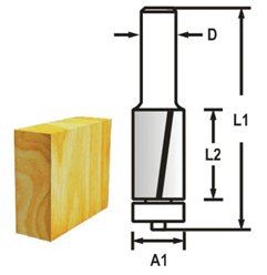 MAKITA Nutfräser 2 Schneiden Schaft 8 mm, 12,7x26x69 mm D-47743