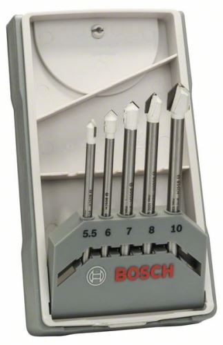 BOSCH 5-teiliges Fliesenbohrer-Set CYL-9 Keramik 5,5; 6,0; 7,0; 8,0; 10,0 mm 2608587170