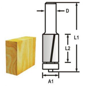 MAKITA Nutfräser 2 Schneiden Schaft 6 mm, 9,5x26x67 mm D-47690