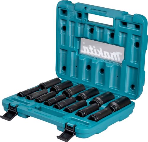 MAKITA Steckschlüsselsatz verlängert 1/2" Vierkant IMPACT BLACK 14-tlg. E-16586