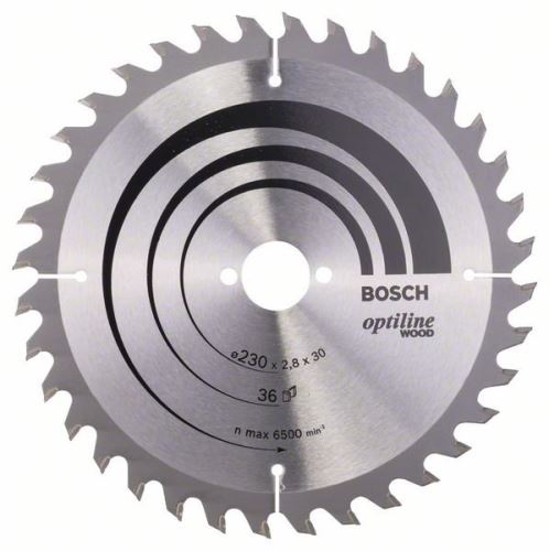 BOSCH Sägeblatt Optiline Wood 230 x 30 x 2,8 mm, 36 2608640628