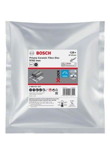 BOSCH EXPERT PRISMA X-LOCK Fiberscheibe R782,125,P120,25 Stück 2608621827