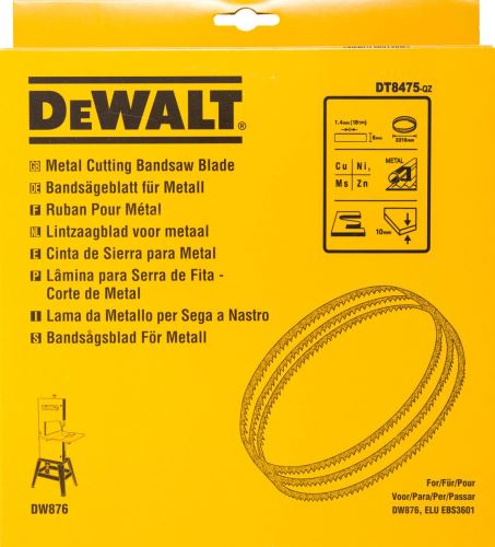 DeWALT Sägeband für Nichteisenmetalle und Kunststoffe, Schnitzen, Breite 6 mm DT8475