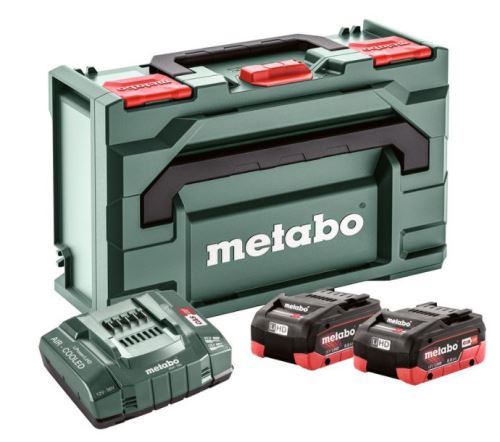 METABO Basisset (Ladegerät + Akkus) 18V / 2 x LiHD 8,0 AH+ ASC ULTRA + Koffer 685131000