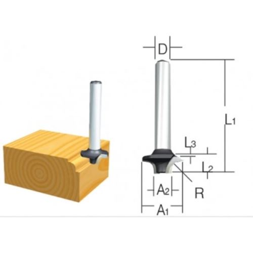 MAKITA Oberfräse für abgerundete Kanten D-09363