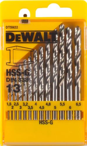 DeWALT HSS-G Bohrersatz, für Metall (13 Stück) DT5922