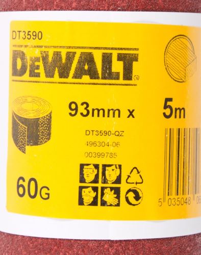 DeWALT Schleifpapierrolle P80, 25 m x 93 mm DT3596