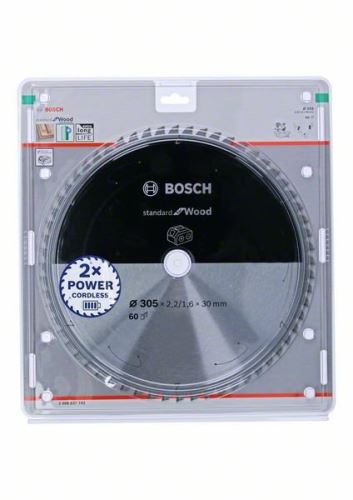 BOSCH Sägeblatt für Akku-Sägen; Standard für Holz 305x30x2,2/1,6x60T 2608837742