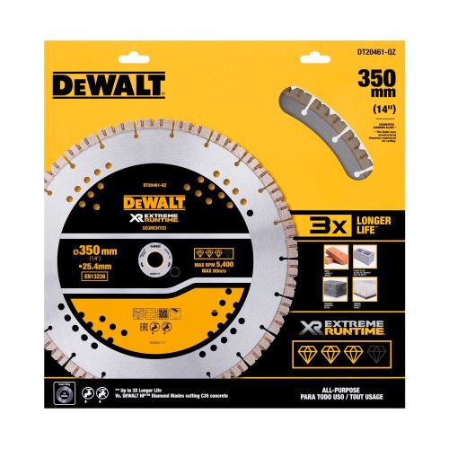 DeWALT segmentiertes Diamantsägeblatt, 350 mm DT20461 DT20461