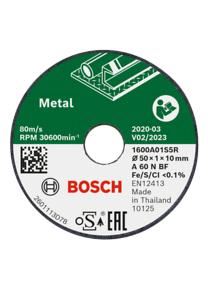 BOSCH Trennscheibe Metall 50x1x10mm, 3 Stück 1600A01S5Y