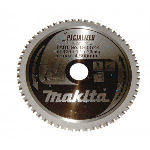 MAKITA Sägeblatt Stahl SPECIALIZED 136x1,1x20 mm 56 Zähne B-33744