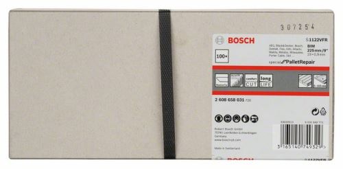 BOSCH Sägeblatt für Hecksägen S 1122 VFR Spezial für Palettenreparatur (100 Stück) 2608658031