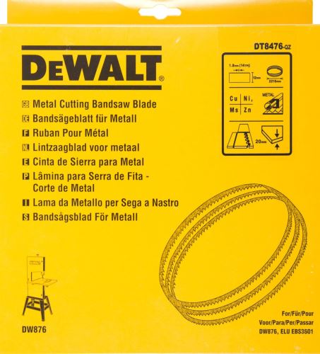 DeWALT Sägeband für NE-Metalle und Kunststoffe, gerade Schnitte, Breite 12 mm DT8476