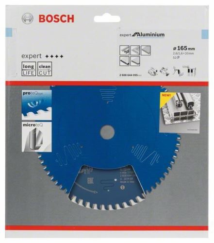 BOSCH Sägeblatt Expert für Aluminium 165 x 20 x 2,6 mm, 52 2608644095