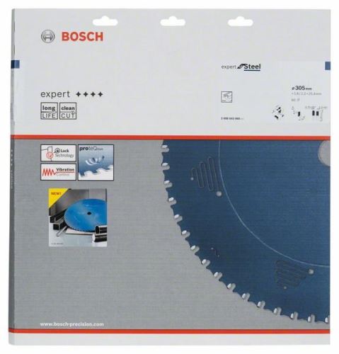 BOSCH Kreissägeblatt Expert für Stahl 305 x 25,4 x 2,6 mm, 60 2608643060