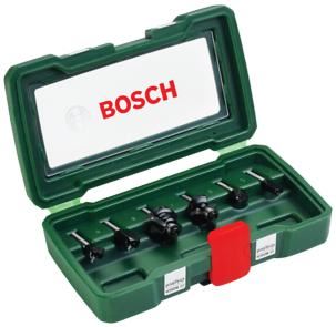 BOSCH 6-teiliger Satz Hartmetallfräser (Ø Schaft 6 mm) 2607019464