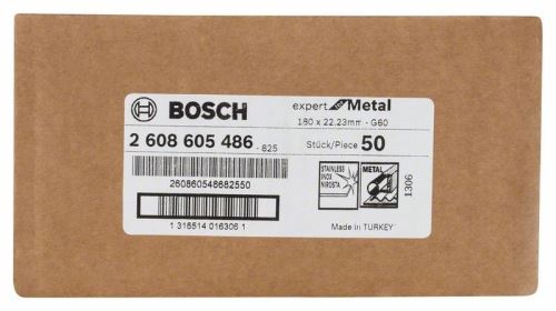 BOSCH Fiber-Schleifscheibe R444, Expert for Metal D = 180 mm; G = 60 2608605486