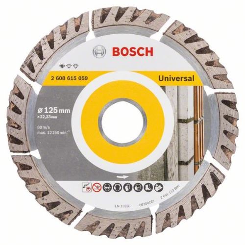 BOSCH Diamant-Trennscheibe Standard für Universal 125 × 22,23 125x22,23x2x10 2608615059