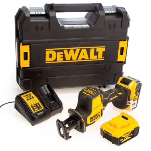 Dewalt Bürstenlose Kompakt-Stichsäge 18V XR (2 x 5,0 Ah Akkus) in TSTAK-Box DCS369P2