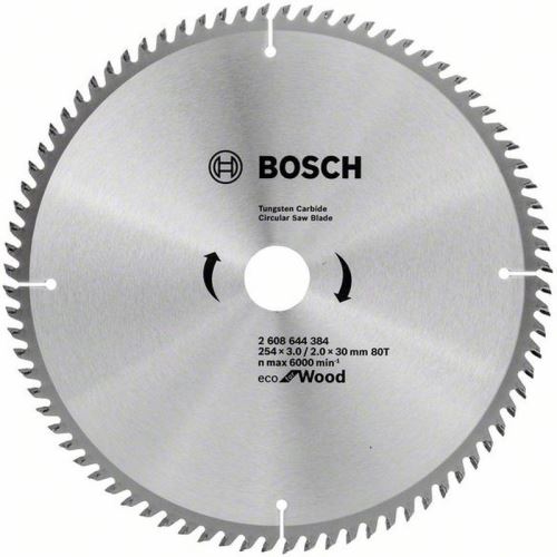 BOSCH Sägeblatt Eco für Holz 254x3,0/2,0x30 80T 2608644384