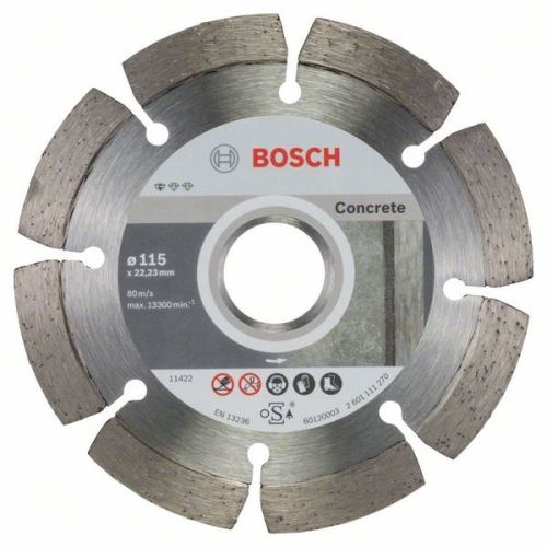 BOSCH Diamant-Trennscheibe Standard für Beton 115 x 22,23 x 1,6 x 10 mm (10 Stück) 2608603239