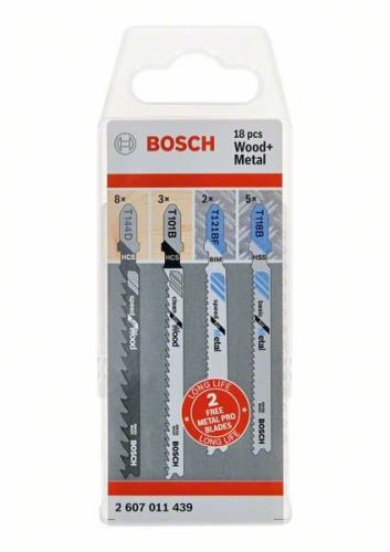 BOSCH Sägeblatt-Set Holz und Metall, 18-tlg. 2607011439