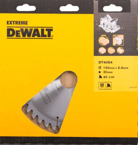 DeWALT ATB 10° Sägeblatt zum Schneiden von Holz, 190 x 30 mm, 28 Zähne DT4033