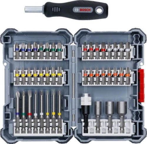 BOSCH 44-teiliges Schraubendreher-Bit-Set Pick and Click mit Handschraubendreher 2607017692