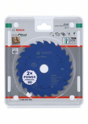 BOSCH Sägeblatt für Akku-Sägen; Experte für Holz 140x20x1,8/1,3x24T 2608644499