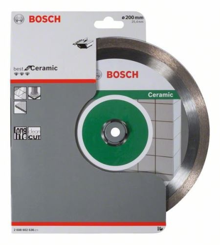 BOSCH Diamant-Trennscheibe Best for Ceramic 200 x 25,40 x 2,2 x 10 mm 2608602636