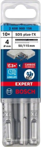 BOSCH EXPERT Bohrer SDS plus-7X, 4x50x115 10 Stück 2608900156