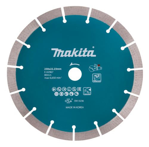 MAKITA Diamant-Betontrennscheibe 230x2,4x22,23 mm für Akkumaschinen E-02967