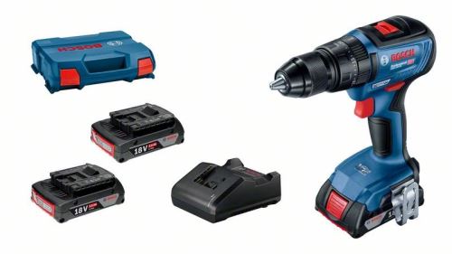 Bosch Profi-Set: GSB 18V-50 + 3× GBA 2,0Ah + GAL 18V-20 im L-Koffer 06019H5121