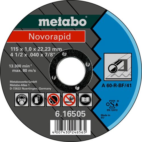 METABO Trennscheibe Novorapid 115x1,0x22,23 616505000