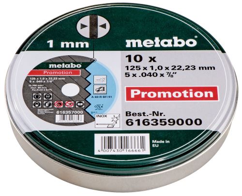 METABO Scheibensatz Aktion 125 mm (10 Stück) 616359000