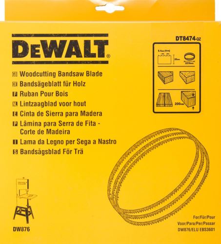 DeWALT Sägeband für Holz und Kunststoff, gerade Schnitte, Breite 20 mm DT8474