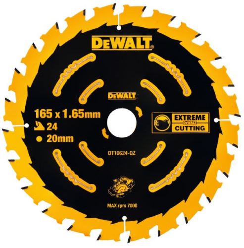 DeWALT Sägeblatt EXTREME (für Akku-Sägen), 165 x 20 mm, 24 Zähne DT10624