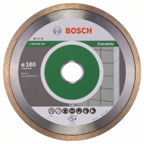 BOSCH Diamant-Trennscheibe Standard für Keramik 180 x 25,40 x 1,6 x 7 mm 2608602536