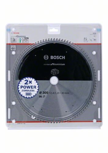 BOSCH Sägeblatt für Akku-Sägen; Standard für Aluminium 305x30x2,4/1,8x96T 2608837782