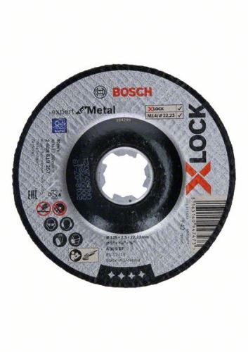 BOSCH X-LOCK Gebrochene Trennscheibe Expert für Metallsystem 125×2,5×22,23 A 30 S BF, 125 mm, 2,5 mm 2608619257