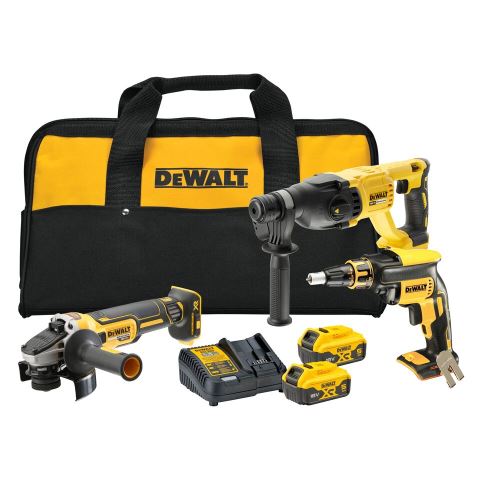 Dewalt Werkzeugset DCH133+DCG405+DCF620, 18V XR, Li-Ion 2x5,0Ah, DCK304P2