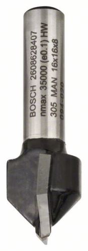 BOSCH V-Schlitzfräser 8 mm, D1 16 mm, L 16 mm, G 45 mm, 90° 2608628407