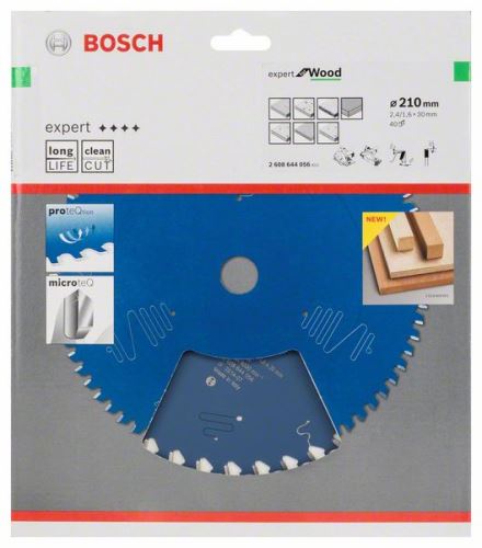 BOSCH Sägeblatt Expert für Holz 210 x 30 x 2,4 mm, 40 2608644056