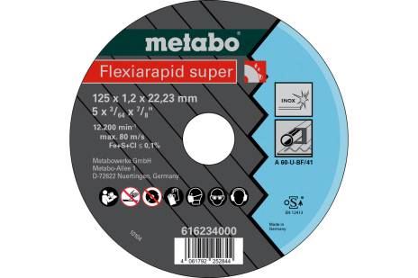 METABO Trennscheibe Flexiarapid super 125x1,2x22,23 Inox, TF 41 616234000