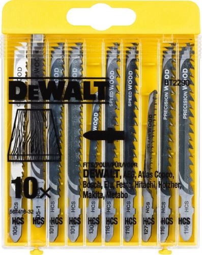 DeWALT Holzschneider-Set / T101B, T119BO, T101AO, T111C, T144D, T144DP / (10 Stück) DT2290