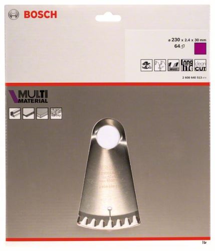 BOSCH Sägeblatt Multi Material 230 x 30 x 2,4 mm; 64 2608640513