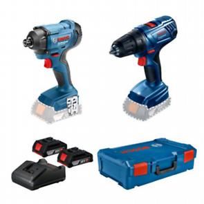 Bosch Professional Set: Akku-Bohrschrauber GSR 180-LI + Akku-Schlagschrauber GDR 18V-160 + 2x Akku 2,0 Ah im L-Koffer 0615990M8J