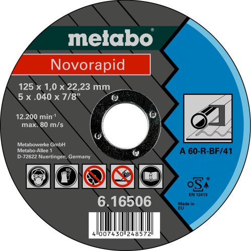 METABO Trennscheibe Novorapid 125x1,0x22,23 616506000