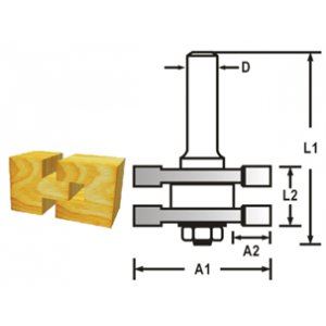 MAKITA Schaftfräser mit Lagerschaft 12 mm, 41x19x71 mm D-48935